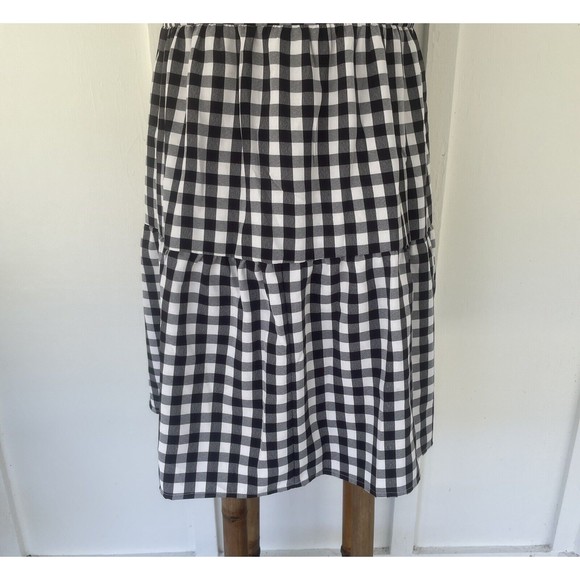 NWT Andree by Unit Black White Check Tiered Dress Small - Picture 10 of 14